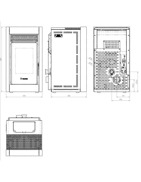 Pellets aire 9kW - Sundoro Piedra Natural