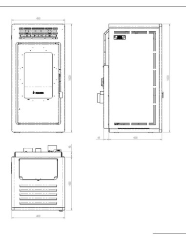 Estufa de pellets canalizable - Teide Air 13 kW
