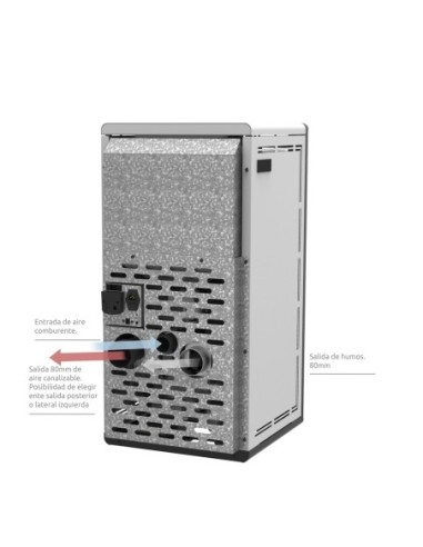 Estufa de pellets canalizable - Teide Air 13 kW