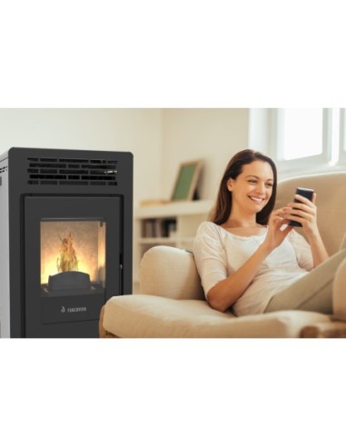 Estufa de pellets canalizable - Teide Air 13 kW