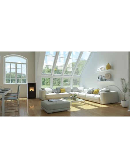 Estufa de pellets canalizable - Teide Air 13 kW