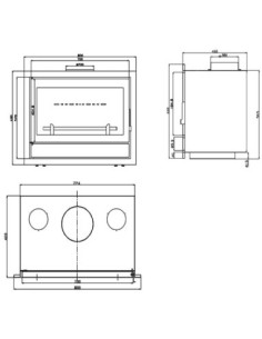 Cassete de leña Perséfore GLASS - 13kw 2