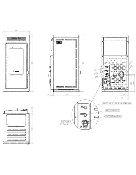 Hidro estufa de pellets - Aira 12 Kw