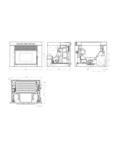 Chimenea de pellets canalizable - Insert DORIS...