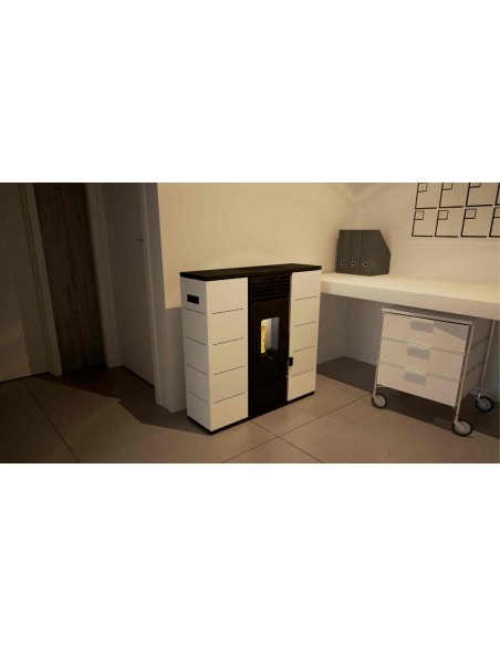 Mini estufa de pellets de pasillo - Pilo 9 kW