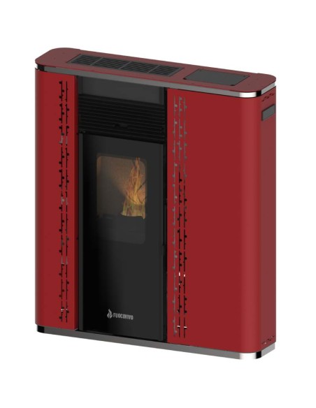 Estufa de pellets de pasillo Super-slim 21cm - Santorini 11kW