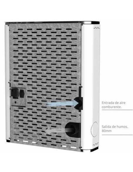 Estufa de pellets de pasillo Super-slim 21cm - Santorini 11kW