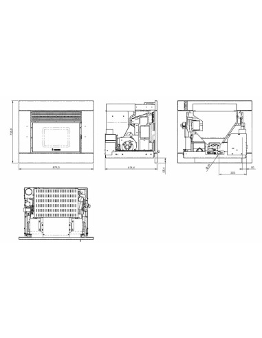 Chimenea de pellets Insertable canalizable -...