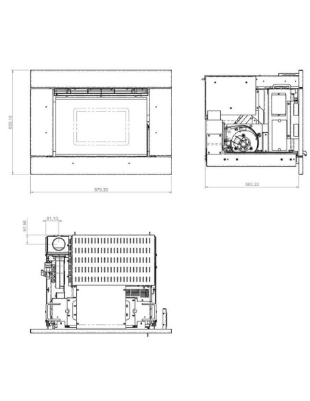 Chimenea de pellets - Insert Misti 11 kW