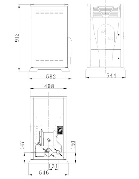 PLaca base para estufa ARES 10kW