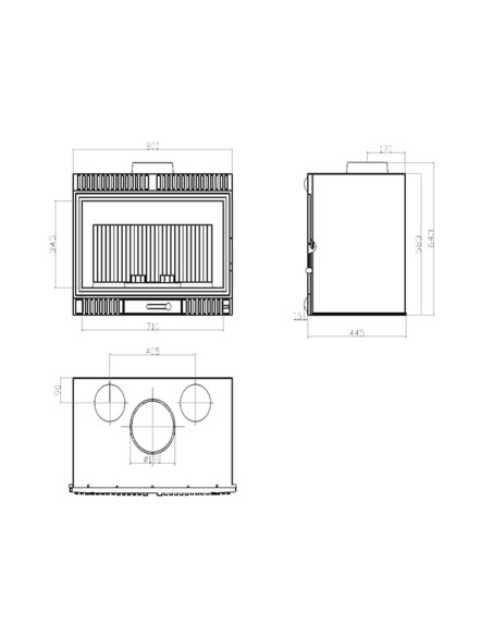 Deflector humos insert 17kw Granada - Fireco- Fuoco Vivo