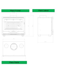 Cassete de leña Tea 11kW 2