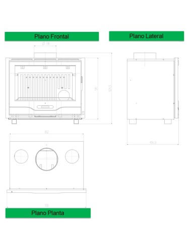 Cassete de leña Tea 11kW