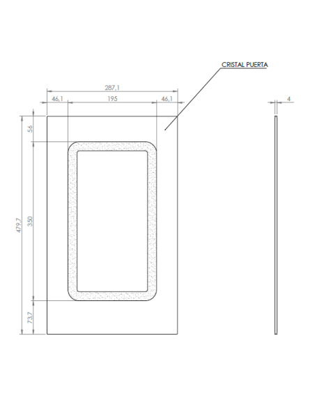 Cristal vitrocerámico estufa pellet Oslo 12kW