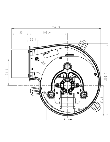 Extractor humos Insert pellet Misti Fuoco Vivo