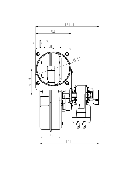 Extractor humos Insert pellet Misti Fuoco Vivo