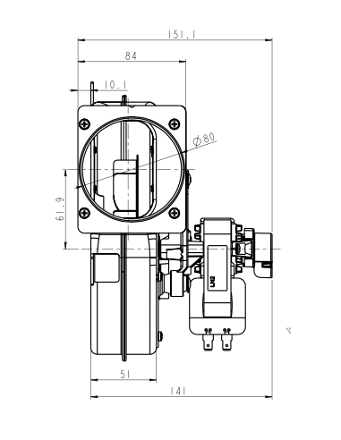 Extractor humos estufa pellet EGAS 9kW