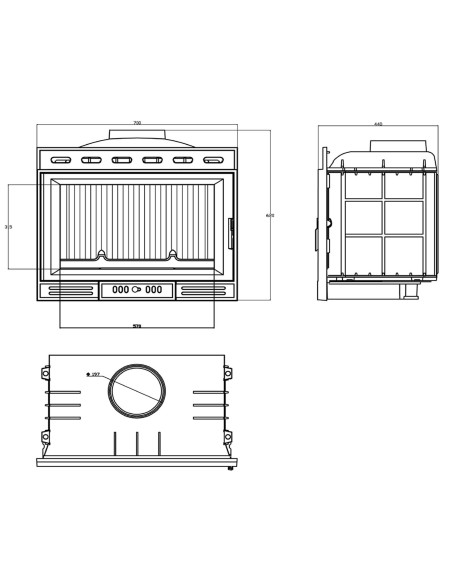 Hogar bloque de fundición 12kW - Creta