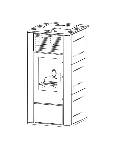 PLaca base para estufa pellet Mesenia 14kW