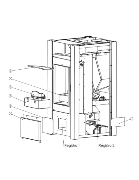 PLaca base para estufa pellet Mesenia 14kW