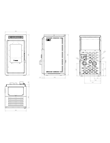 Esufa Pellets canalizada 11kw AFRODITA
