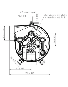 Turbina canalización aire Fireco Fuoco Vivo Fiberica 2