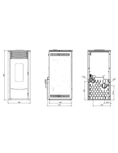 PLaca base para estufa pellet Bilbao 10kw
