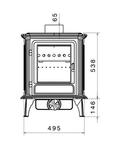 🔥 Estufa de Leña TEMIS 10kW de Fundición