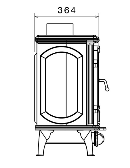 🔥 Estufa de Leña TEMIS 10kW de Fundición