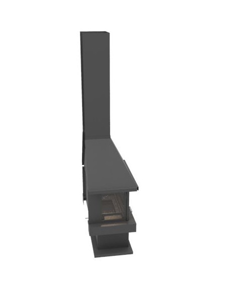 Chimenea de leña 3 vistas - GREFJON 11 Kw