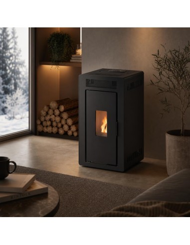 Estufa de pellets hidro - LOKI 24 kW