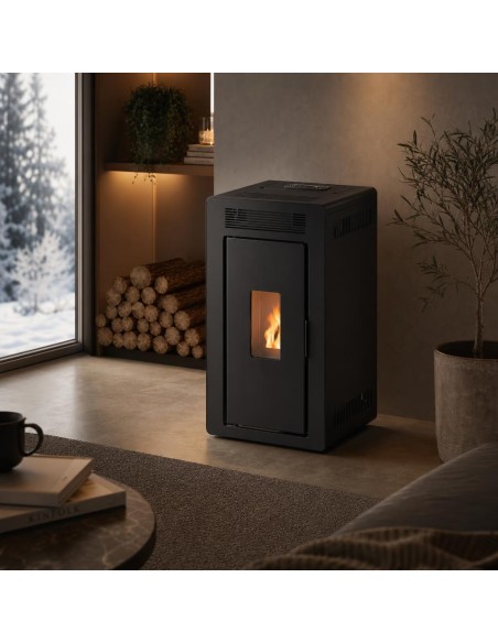 Estufa de pellets hidro - LOKI 24 kW