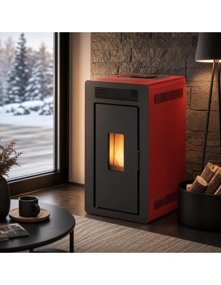 Estufa de pellets hidro - LOKI 24 kW