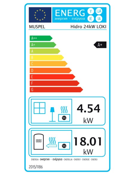 Estufa de pellets hidro - LOKI 24 kW