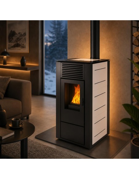 Estufa de Pellets canalizable HERMOD 14kw