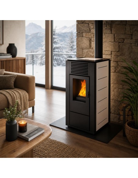 Estufa de Pellets canalizable HERMOD 14kw