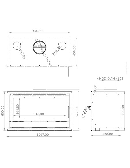 Cassete de leña HODUR 100- 16kw