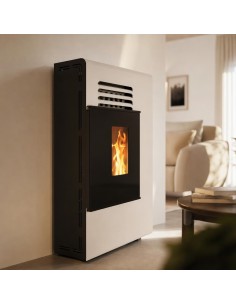 Estufa de pellets de pasillo Super-slim 21cm MOSCU 11kw 2