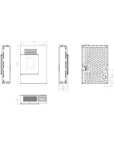 Estufa de pellets de pasillo Super-slim 21cm...
