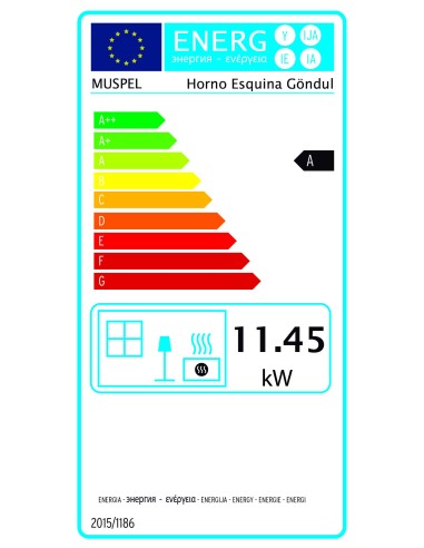 Horno de leña esquinero - GÖNDUL 11 Kw