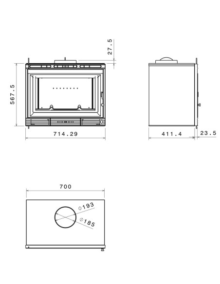 Cassete fundición 14kw - Corinto