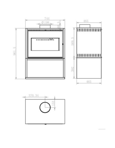 Estufa de leña Ceos 11kW