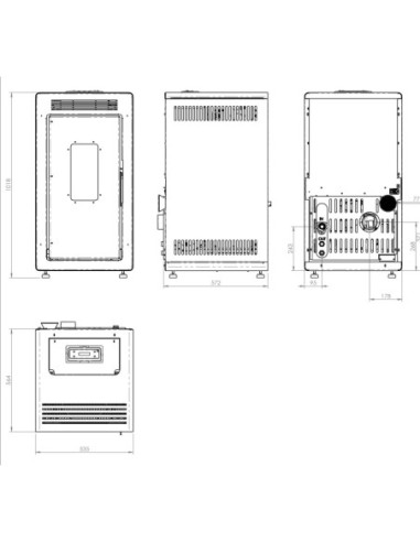 Estufa de pellets hidro - ODIN 18kW
