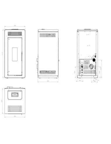 Estufa de pellets hidro - Sakura 24 kW