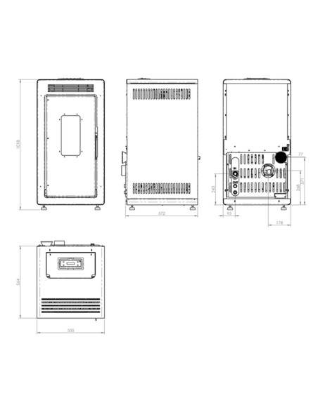 Estufa de pellets hidro - DALIA 14 Kw
