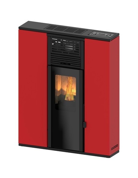 Estufa de pellets canalizada de pasillo Andos Super-slim 21cm 12kw