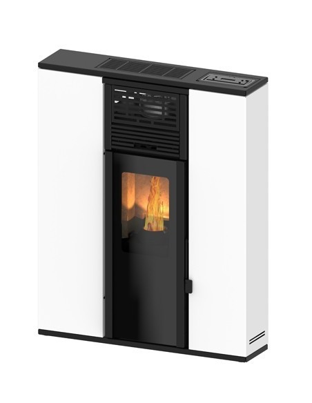 Estufa de pellets canalizada de pasillo Andos Super-slim 21cm 12kw