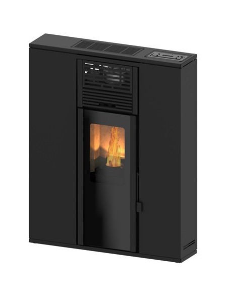 Estufa de pellets canalizada de pasillo Andos Super-slim 21cm 12kw