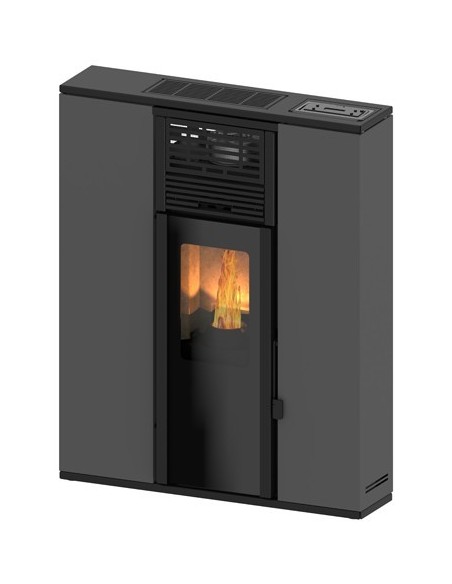 Estufa de pellets canalizada de pasillo Andos Super-slim 21cm 12kw