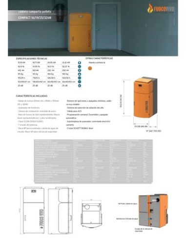 Caldera pellets 25kW - Compact